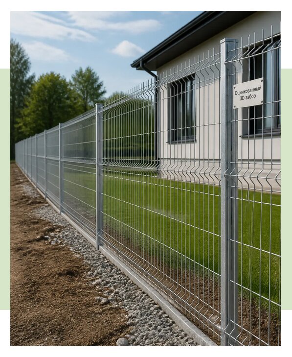 Оцинкованный 3Д забор в Воткинске по цене от 3004 р. | ЗаборЭксеперт-Втк